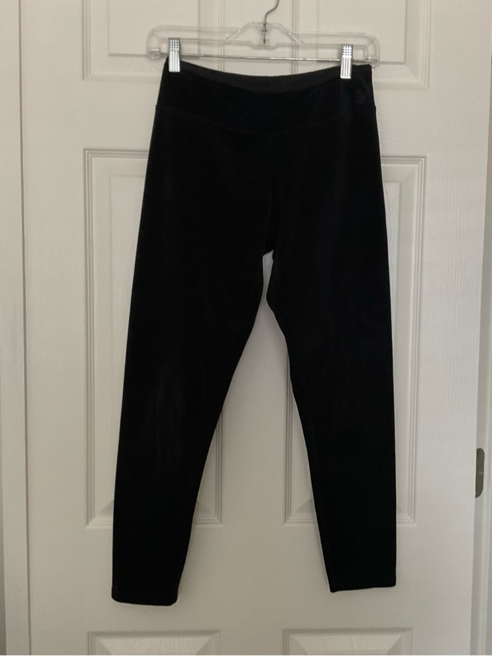 Cuddl Duds Black Basic Velour Legging Small